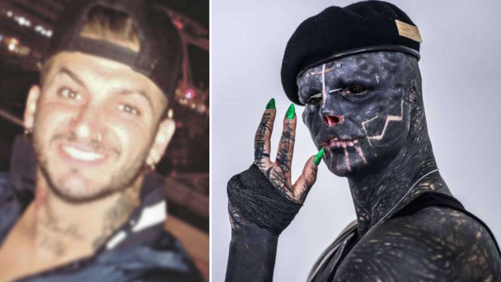 black alien, antes y después