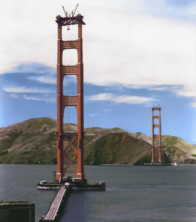 El Puente del Golden Gate en construcción